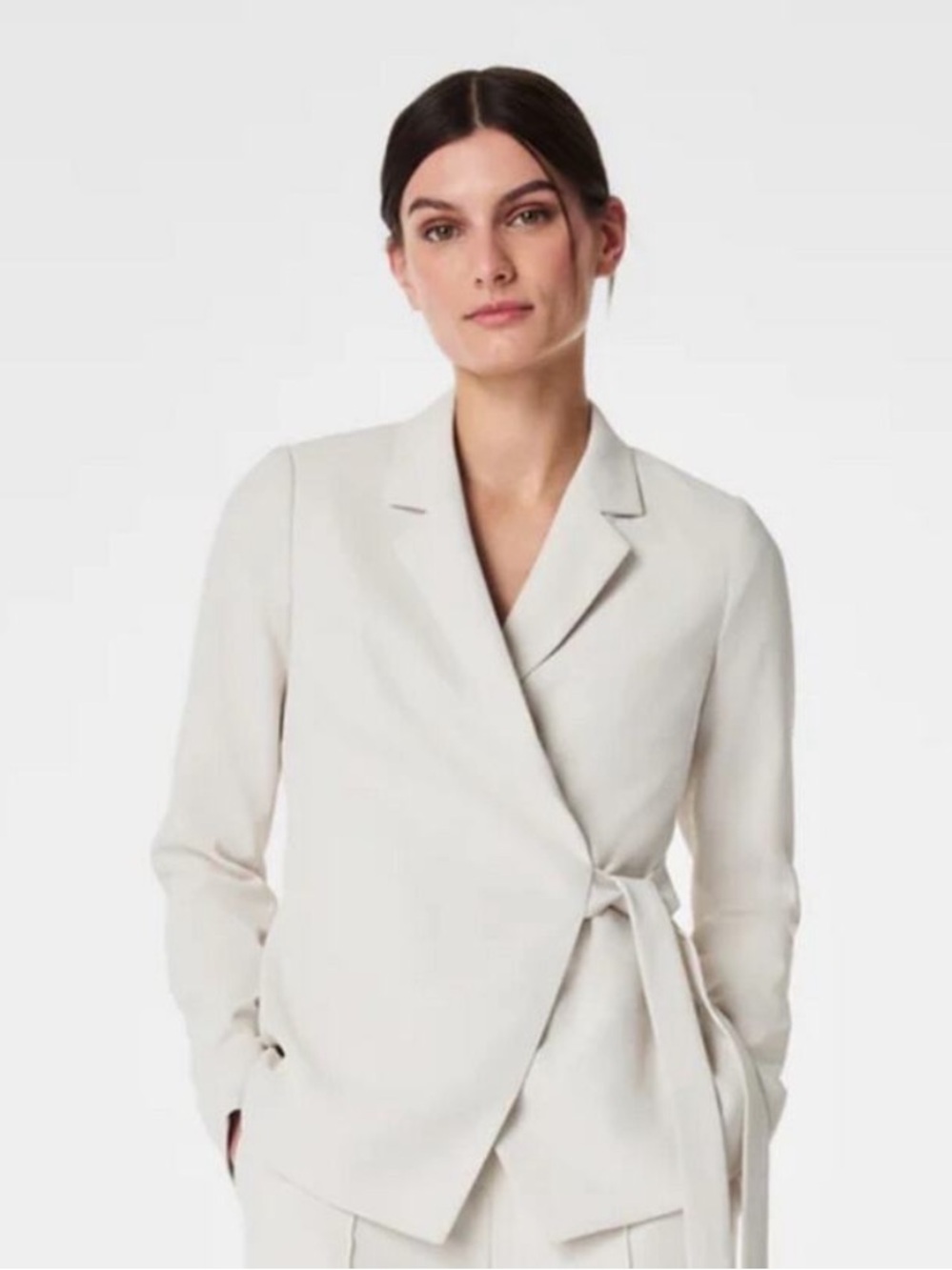 NWT Spanx Carefree Crepe Wrap Blazer L